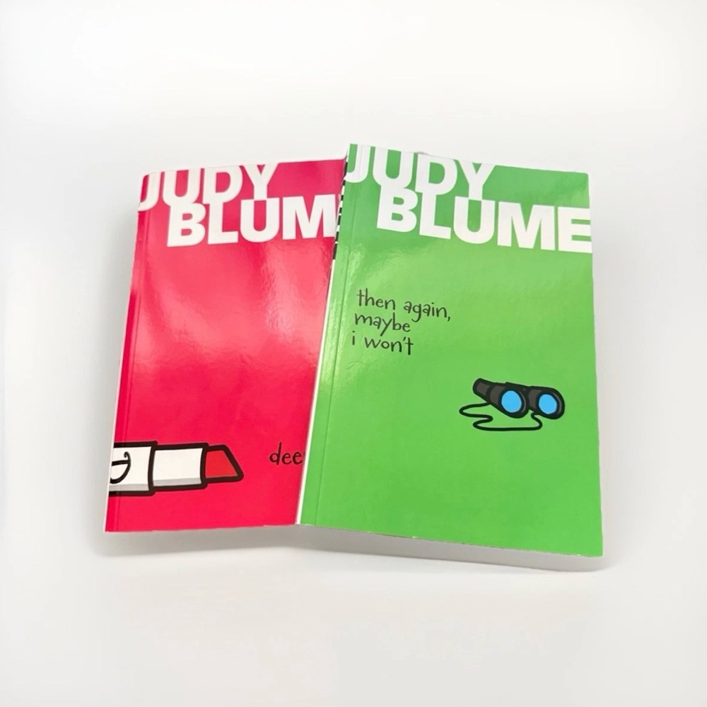Judy Blume Book Pair - Bold Pink and Green Covers